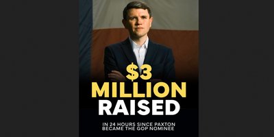 talarico raises three million paxton